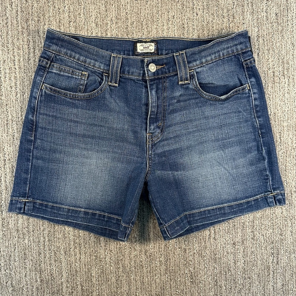Levis Womens Blue Jean Denim Shorts 515 Sz 10 Casual Summer Timeless Basic